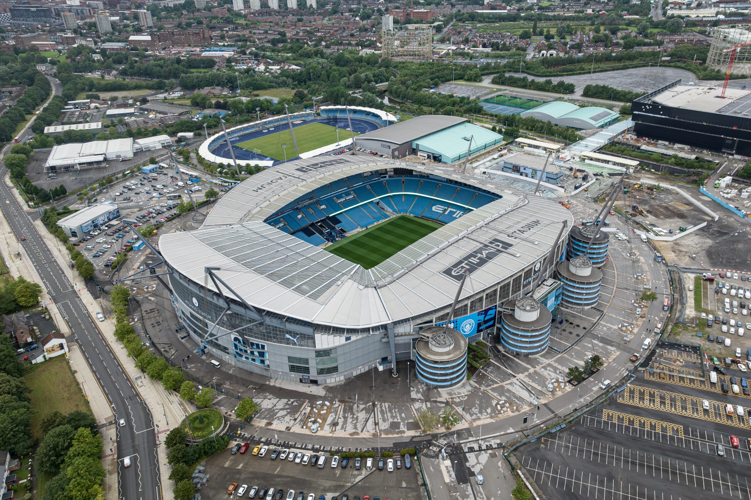 Aerial view of the Etihad Stadium, an archive photo with a Man City appeal 2027 report