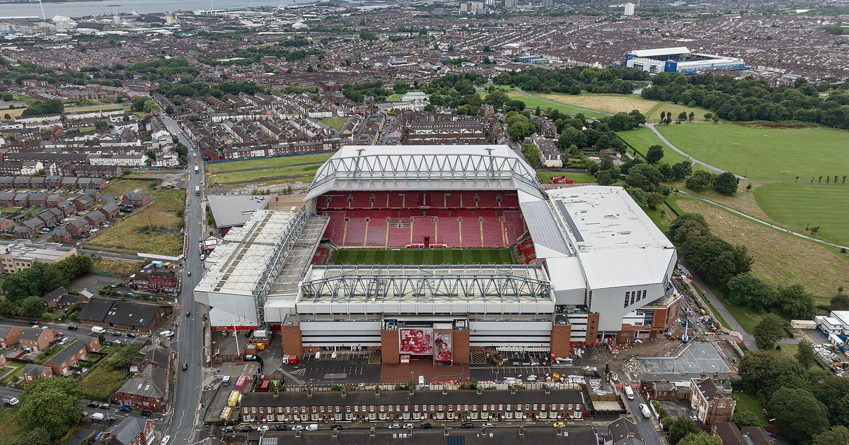 Ronald Araujo and Liverpool: Anfield seen from above