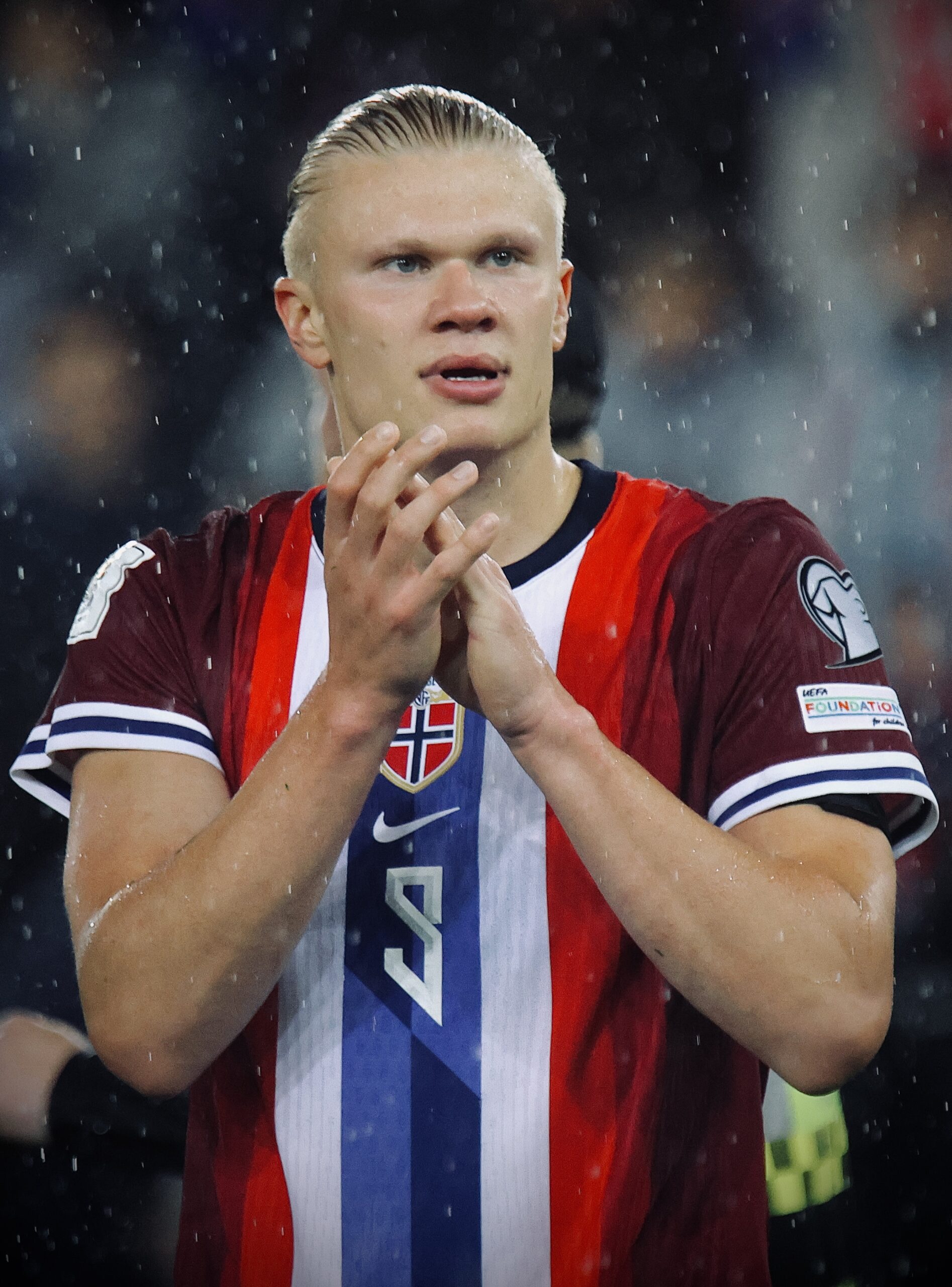 Erling Haaland in an archival photo accompanying the Man City expulsion report