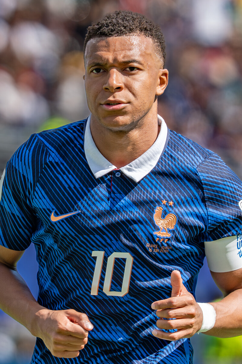 Kylian Mbappe in France's kit at the 2026 World Cup